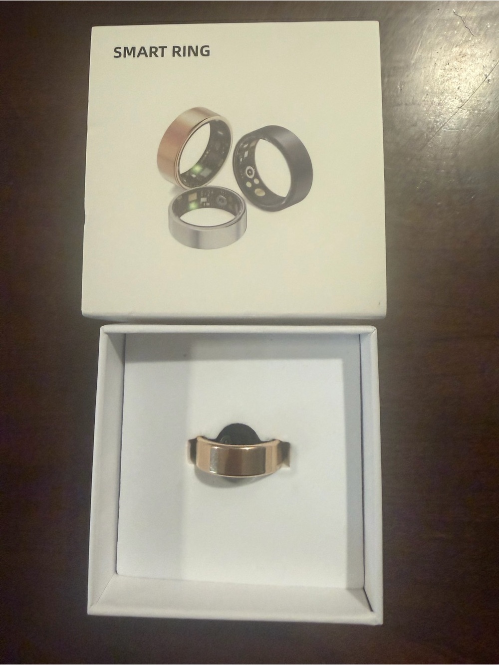 Rose Gold Smart Ring Wearable with Activity Tracking